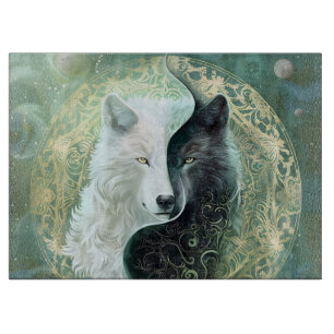 Tabla De Cortar Lobos Yin y Yang