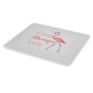 Tabla De Cortar Loco Flamingo Lady Funny Flamingo