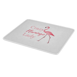 Tabla De Cortar Loco Flamingo Lady Funny Flamingo
