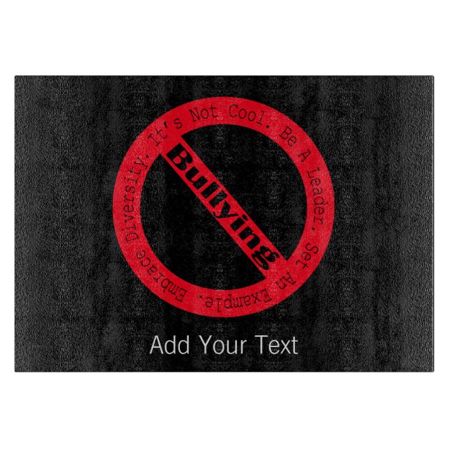 Tabla De Cortar Logo de Stop Bullying de Shirley Taylor (Anverso)