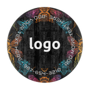 Tabla De Cortar LOGO & TEXTO Tablero de corte de vidrio Abejas C