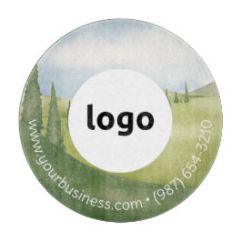 Tabla De Cortar LOGO Y TEXTO | Personalizado Business Glass Cuttin