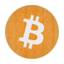 Tabla De Cortar Logotipo de criptografía de Bitcoin