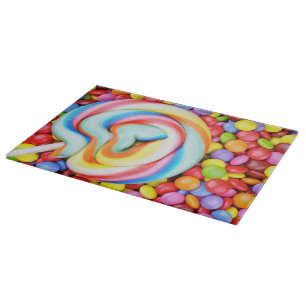 Tabla De Cortar Lollipop rayado y sabelotodos multicolores