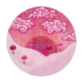 Tabla De Cortar Lollipops y bonito nubes ilustracion