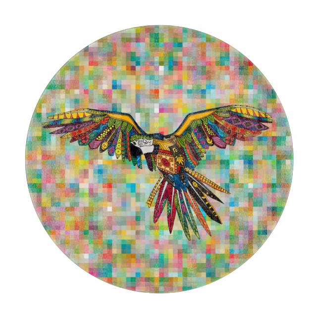 Tabla De Cortar loro harlequin (Anverso)