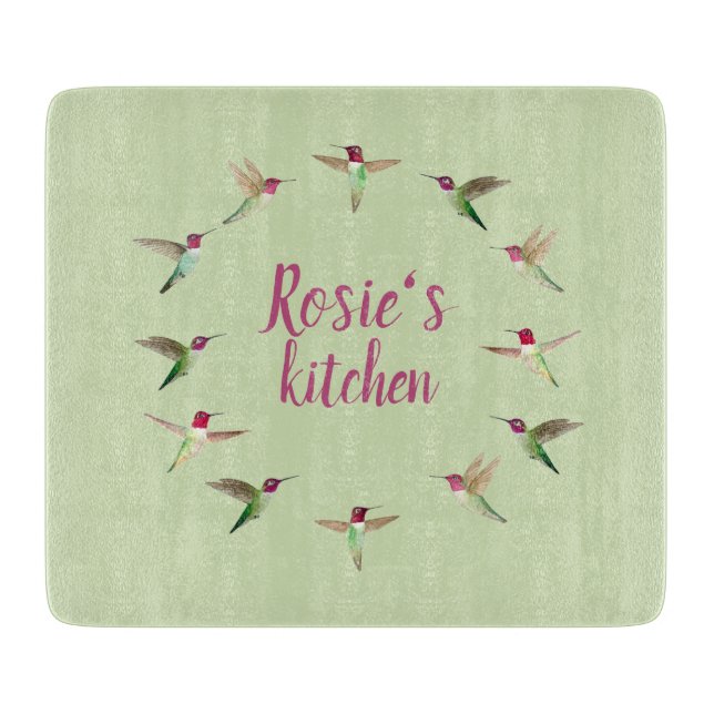 Tabla De Cortar Los colibríes de la Personalizado Anna  (Anverso)