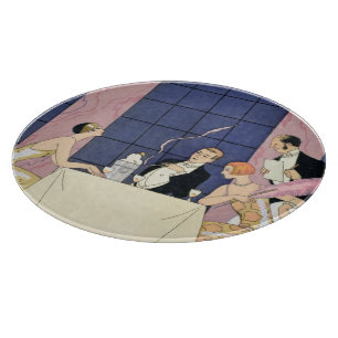 Tabla De Cortar Los Gourmands, 1920-30 (impresión del pochoir)