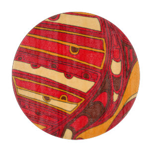 Tabla De Cortar Los paneles anaranjados abstractos