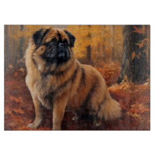 Tabla De Cortar Los pekingeses en otoño se inspiran en las hojas