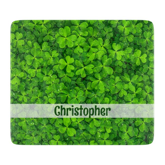 Tabla De Cortar Los roperos de Shamrock personalizados (Anverso)