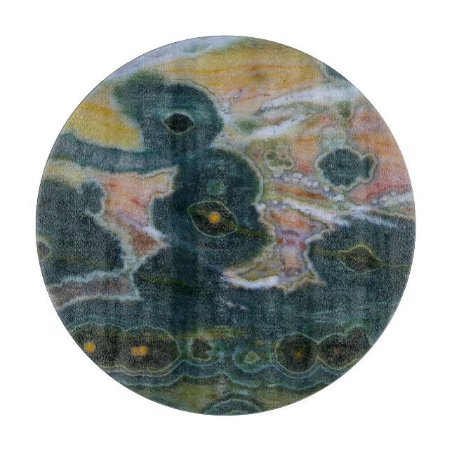 Tabla De Cortar Losa de Jasper Oceánico (Anverso)