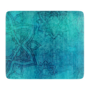 Tabla De Cortar Loto texturizado azul