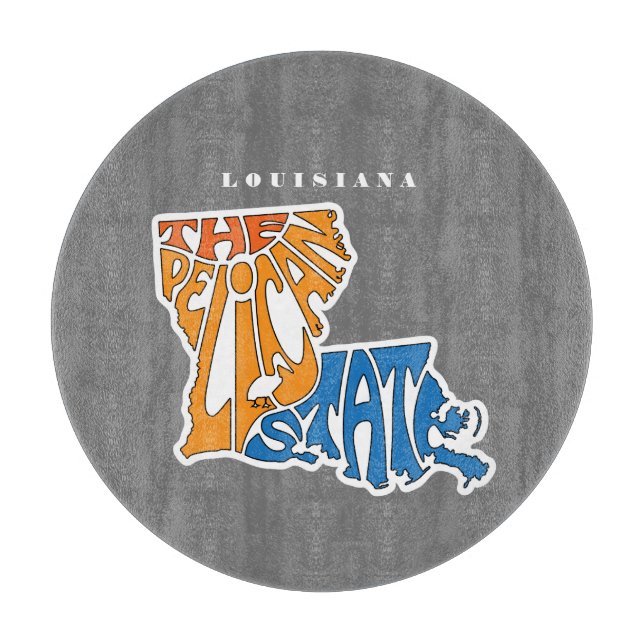 Tabla De Cortar Louisiana Nickname Word Art (Anverso)