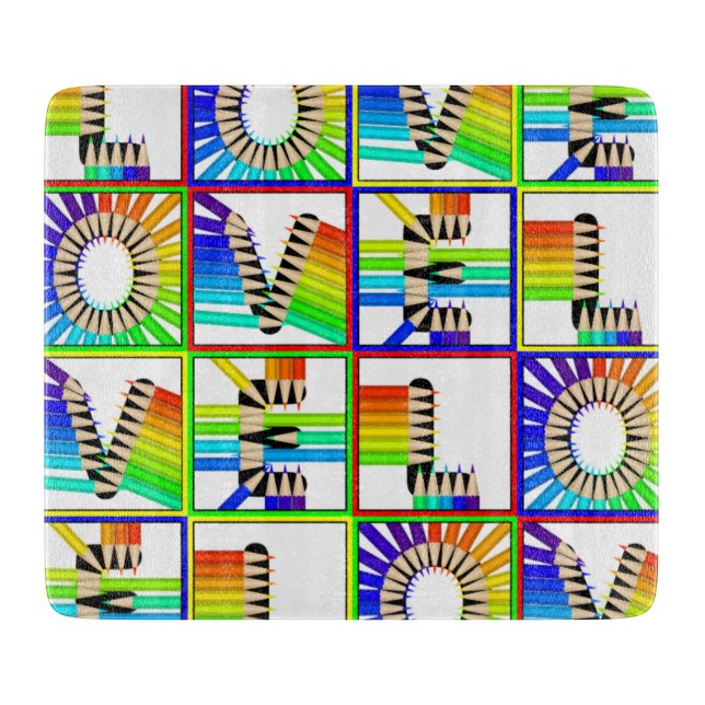 TABLA DE CORTAR LOVE PENCILS (Anverso)