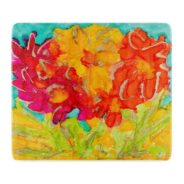 Tabla De Cortar Lovitude Peaceful Paradise Glass Cutting Board (Anverso)