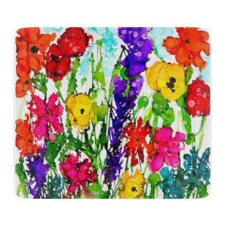 Tabla De Cortar Lovitude Wildflowers Glass Cutting Board