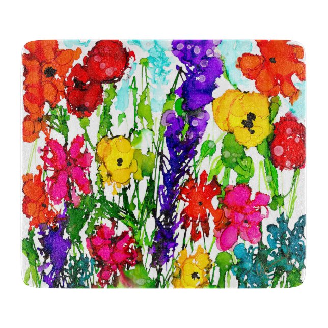 Tabla De Cortar Lovitude Wildflowers Glass Cutting Board (Anverso)