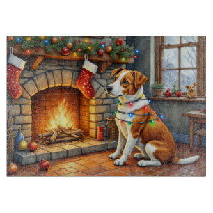 Tabla De Cortar Luces de Navidad de Terrier de la Bahía de Chesape