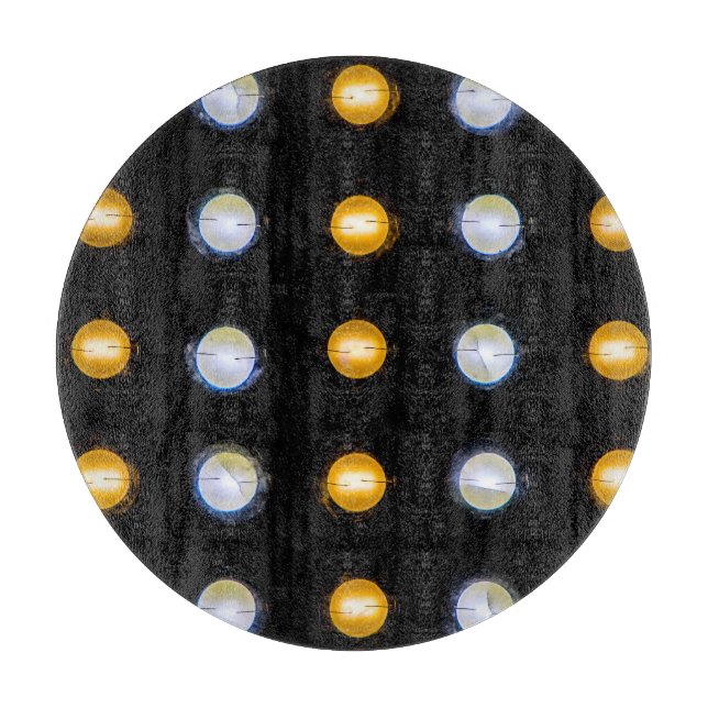 Tabla De Cortar Luces LED, cerrar fondo abstracto. (Anverso)