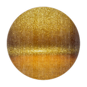 Tabla De Cortar Luces purpurinas de oro, textura vintage de Navida