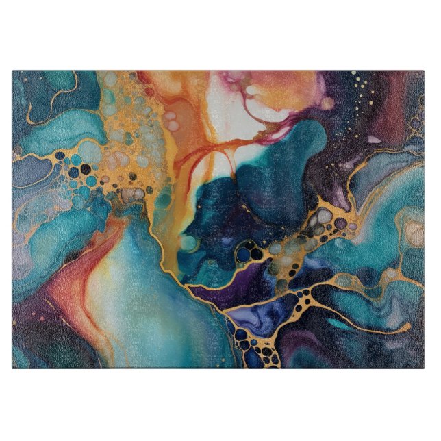 Tabla De Cortar Lujo Elegante Resumen Marble Hermoso (Anverso)