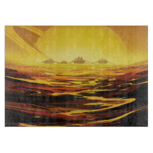 Tabla De Cortar Luna más grande de Titán en el planeta Saturno