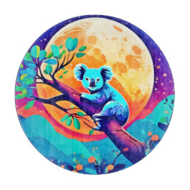 Tabla De Cortar Luna vibrante de koala