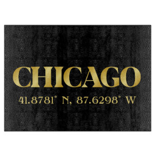 Tabla De Cortar Lux Gold Chicago Latitude y longitud