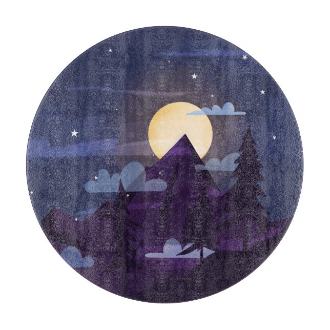 Tabla De Cortar Luz de luna de montaña (Anverso)
