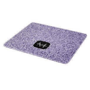 Tabla De Cortar Luz ultravioleta monograma de purpurina destellos