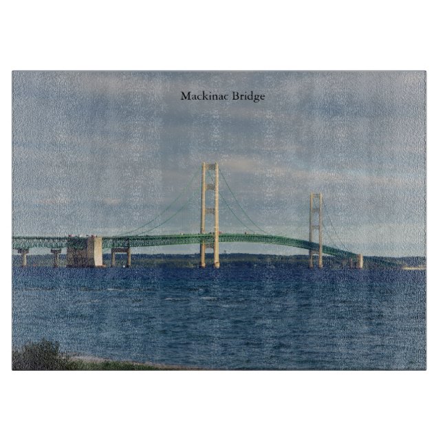Tabla De Cortar Mackinac Bridge Mackinaw City (Anverso)