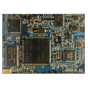 Tabla De Cortar Macro Placa de Circuito Azul   Foto de PCB
