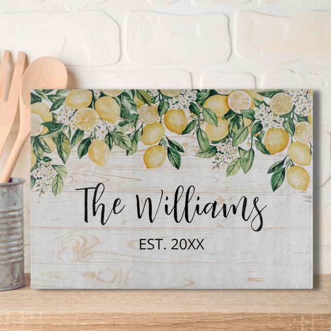 Tabla De Cortar Madera blanca del árbol del limón amarillo monogra (In situ)