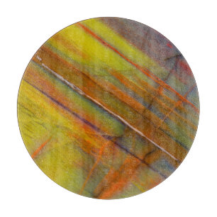 Tabla De Cortar Madera Petrificada Amarilla