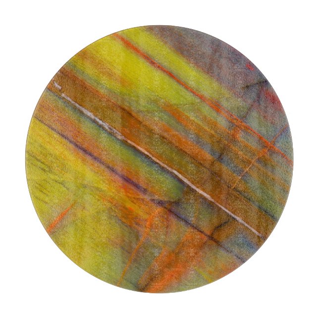 Tabla De Cortar Madera Petrificada Amarilla (Anverso)