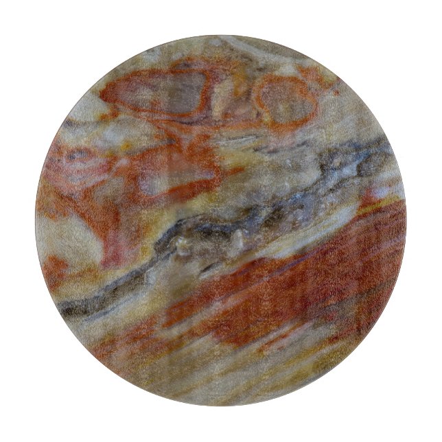 Tabla De Cortar Madera Petrificada Estriada (Anverso)