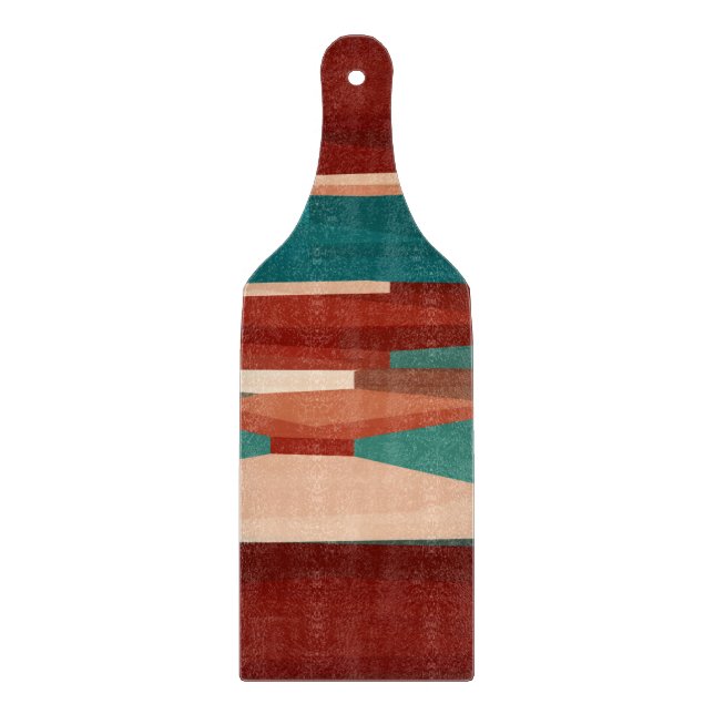 Tabla De Cortar Madera y turquesa (Anverso)