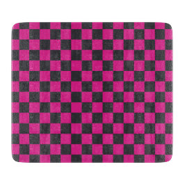 Tabla De Cortar Magenta and smoke checkerboard pattern