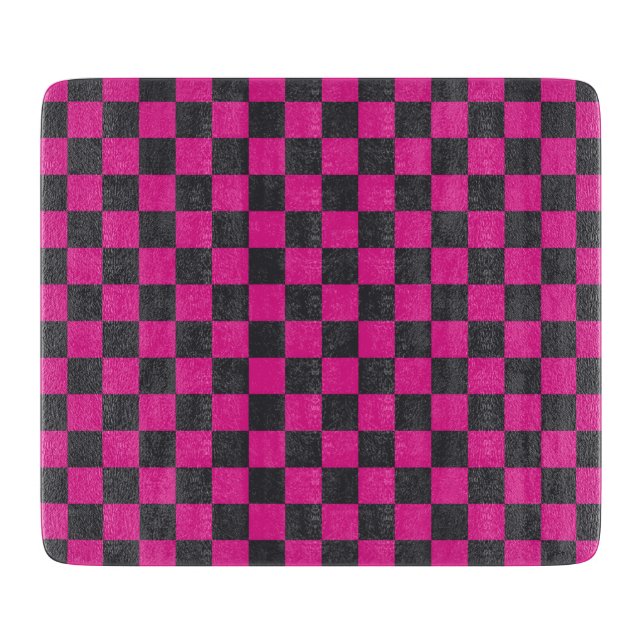 Tabla De Cortar Magenta and smoke checkerboard pattern (Anverso)