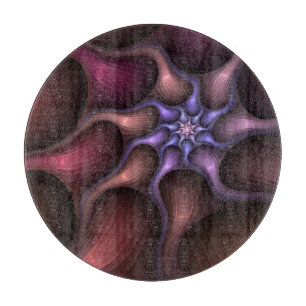 Tabla De Cortar Magnífico Resumen Brillante Fractal a rayas