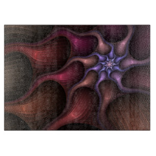 Tabla De Cortar Magnífico Resumen Brillante Fractal a rayas