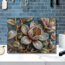 Magnolia Cloisonné Azul Irisado 