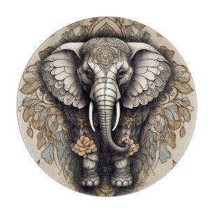 Tabla De Cortar Majestic Elephant Mandala