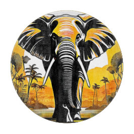 Tabla De Cortar Majestic Elephant Sunset