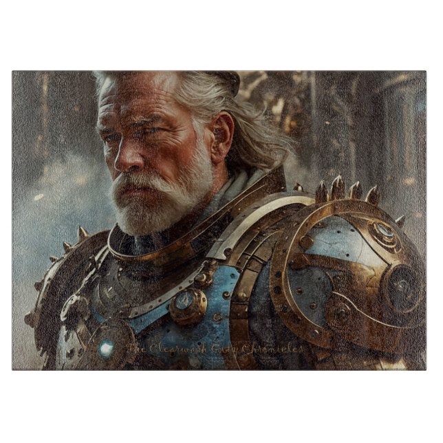 Tabla De Cortar Majestic Regal Steampunk King Glass Chopping Board (Anverso)