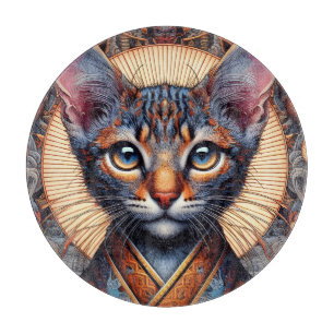 Tabla De Cortar Majestuoso felino fantástico ornado mítico