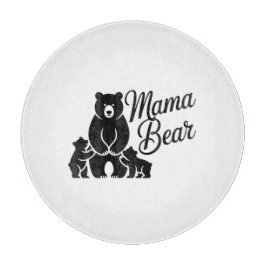 Tabla De Cortar Mama Bear with Cubs Cute Family Bear
