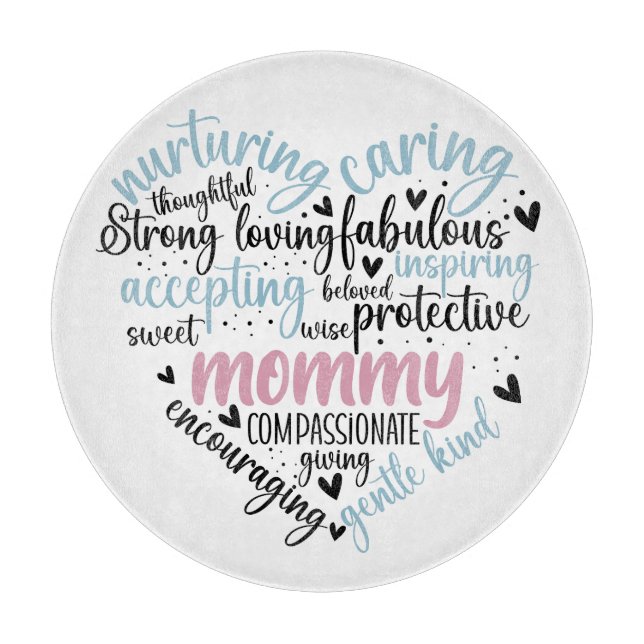 Tabla De Cortar Mami Loving Caring dando gentil (Anverso)