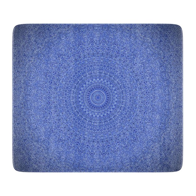 Tabla De Cortar Mandala azul (Anverso)